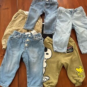 Bundle of 7 Zara pants size 9-12 months